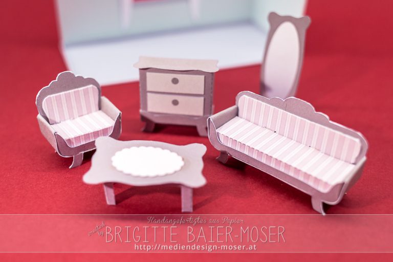 Download: Schneide Datei / Bastelbogen für Puppenhausmöbel – Wohnzimmer
