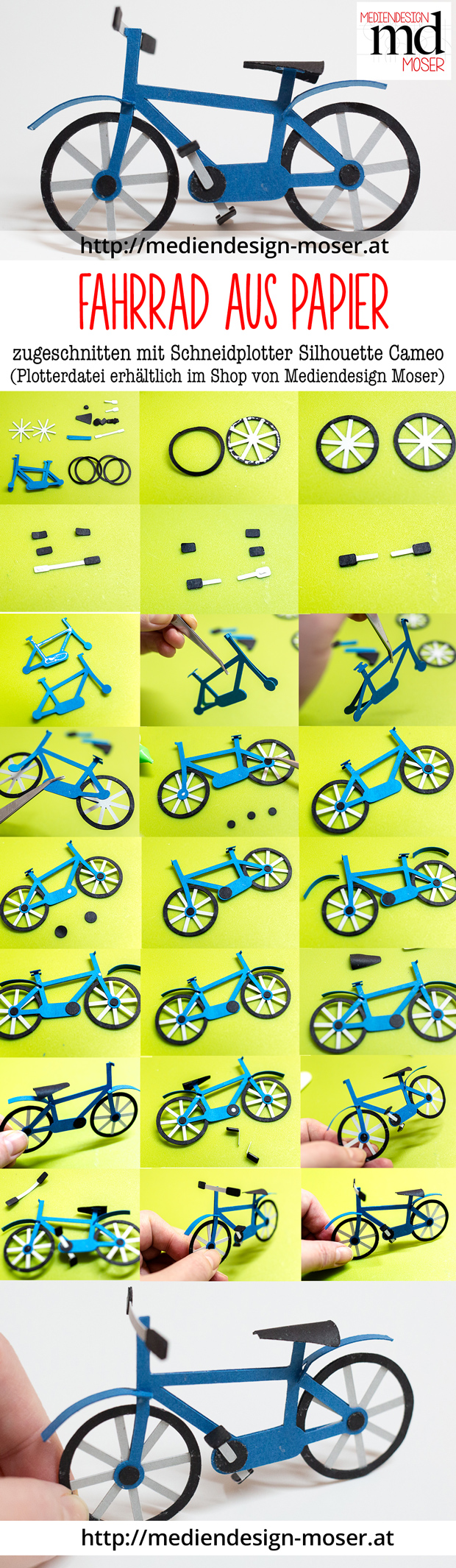 Herstellung eines Papier-Fahrrades
